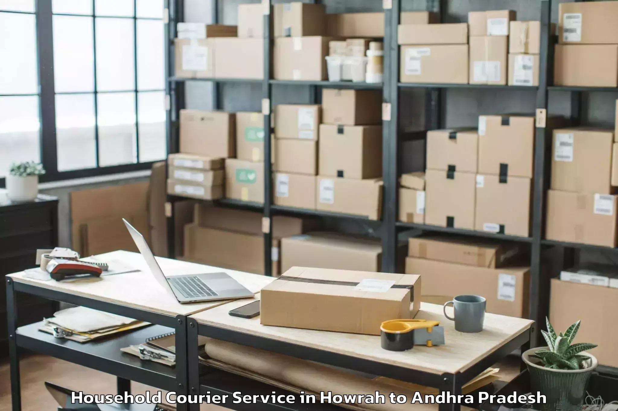 Top Howrah to Mulakalacheruvu Household Courier Available